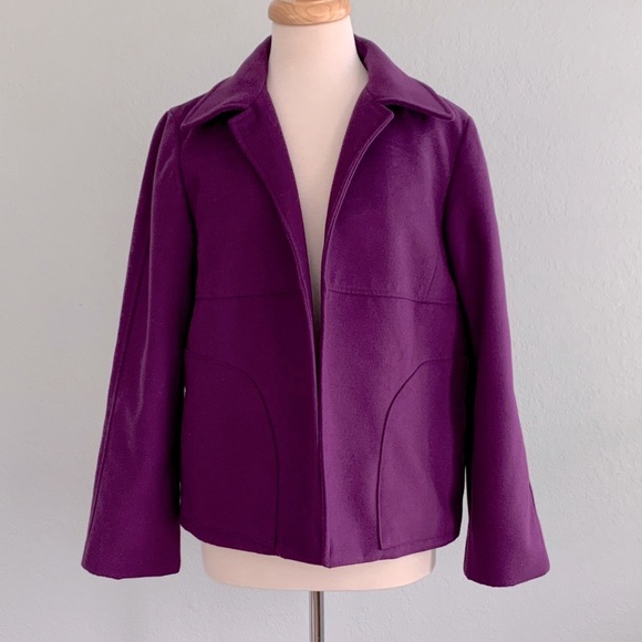 Chico's Jackets & Blazers - Chico’s Plum Soft Fleece Open Front Jacket